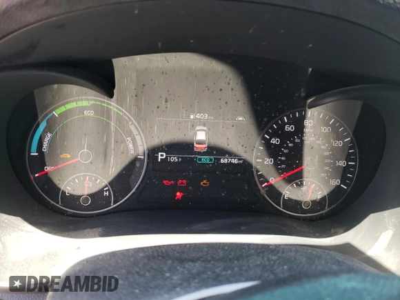 2020 Kia Optima Hybrid EX with VIN KNAGU4LE2L5037248, listed as a Copart auction lot 67170544 with 68,746 mi miles and Salvage Title. Bid and sale history available at carsss.com. Image 9.
