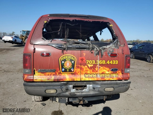 2005 Ford Excursion Special Serv with VIN 1FMSU41P15EC25081, listed as a Copart auction lot 76703614 with NaN miles and Non Repairable. Bid and sale history available at carsss.com. Image 6.