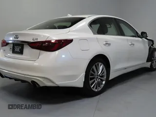 2018 Infiniti Q50 3.0t LUXE with VIN JN1EV7ARXJM442004, listed as a Copart auction lot 54444415 with 55,259 mi miles and Salvage Title. Bid and sale history available at carsss.com. Image 3.