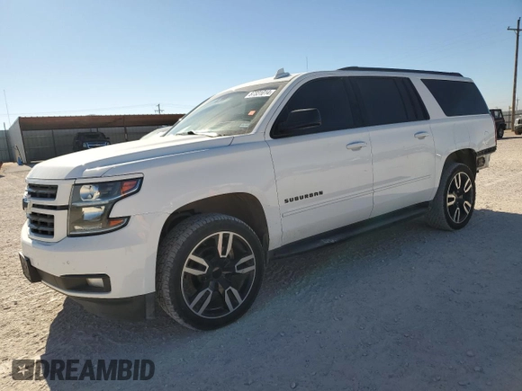 2019 Chevrolet Suburban Premier with VIN 1GNSKJKJ1KR166497, listed as a Copart auction lot 87331014 with 162,269 mi miles and Salvage Title. Bid and sale history available at DreamBid. Image 1.