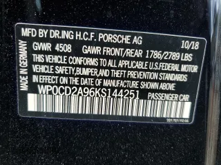 2019 Porsche 911 Turbo S with VIN WP0CD2A96KS144251, listed as a Copart auction lot 42500724 with 41,526 mi miles. Bid and sale history available at carsss.com. Image 13.