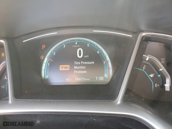 2017 Honda Civic Sedan EX with VIN 19XFC2F79HE066549, listed as a Copart auction lot 51134855 with 50,275 mi miles and Salvage Title. Bid and sale history available at carsss.com. Image 9.
