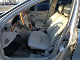 2002 Mercedes-Benz S-Class 4.3L with VIN WDBNG70JX2A233642, listed as a Copart auction lot 44129705 with 144,793 mi miles and Salvage Title. Bid and sale history available at carsss.com. Image 7.
