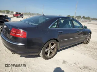 2008 Audi A8 L 4.2L with VIN WAUMV94E18N012943, listed as a Copart auction lot 43263135 with 57,266 mi miles and Clean Title. Bid and sale history available at carsss.com. Image 3.