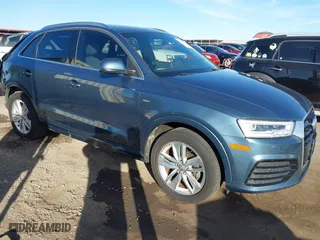 2018 Audi Q3 Premium Plus with VIN WA1JCCFS3JR016299, listed as a IAAI auction lot 40950015 with 55,925 mi miles. Bid and sale history available at carsss.com. Image 1.