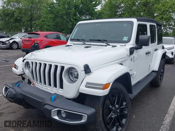 2022 Jeep Wrangler Unlimited Sahara with VIN 1C4JJXP69NW229124, listed as a IAAI auction lot 42525560 with 45,857 mi miles and . Bid and sale history available at DreamBid. Image 17.