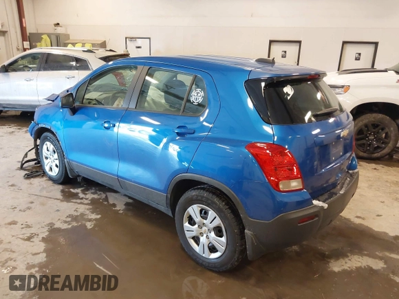2015 Chevrolet Trax LS with VIN KL7CJKSB6FB178140, listed as a IAAI auction lot 41580006 with 52,014 mi miles. Bid and sale history available at carsss.com. Image 3.