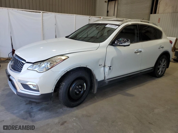 2017 Infiniti QX50 with VIN JN1BJ0RP1HM381502, listed as a Copart auction lot 41884105 with 166,013 mi miles and Salvage Title. Bid and sale history available at carsss.com. Image 1.