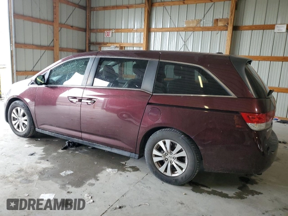 2014 Honda Odyssey EX-L with VIN 5FNRL5H64EB030633, listed as a Copart auction lot 57848505 with 160,496 mi miles and Salvage title. Bid and sale history available at DreamBid. Image 2.