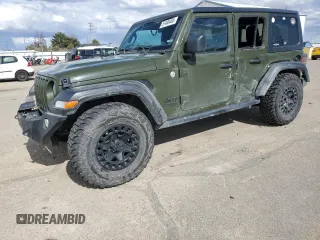 2021 Jeep Wrangler Unlimited Sport S with VIN 1C4HJXDG2MW712223, listed as a Copart auction lot 51466465 with 54,032 mi miles and Salvage Title. Bid and sale history available at carsss.com. Image 1.
