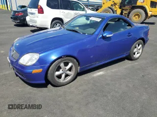 2001 Mercedes-Benz SLK-Class with VIN WDBKK65F71F221756, listed as a Copart auction lot 51712125 with 194,101 mi miles and Clean Title. Bid and sale history available at carsss.com. Image 1.