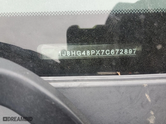 2007 Jeep Commander Sport with VIN 1J8HG48PX7C672897, listed as a Copart auction lot 43740985 with 185,674 mi miles and Salvage Title. Bid and sale history available at carsss.com. Image 13.