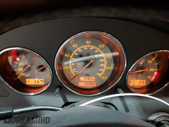 2002 Mercedes-Benz SLK-Class 2.3L Kompressor with VIN WDBKK49F22F262764, listed as a Copart auction lot 82960454 with 108,983 mi miles and Salvage Title. Bid and sale history available at carsss.com. Image 9.