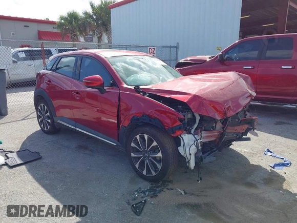 2019 Mazda CX-3 Grand Touring with VIN JM1DKFD70K0431771, listed as a IAAI auction lot 41589257 with 90,119 mi miles. Bid and sale history available at carsss.com. Image 1.