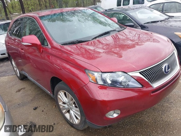 2010 Lexus RX 450h with VIN JTJZB1BA0A2001438, listed as a IAAI auction lot 41929519 with 212,730 mi miles and . Bid and sale history available at DreamBid. Image 1.
