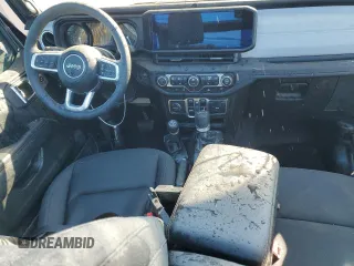 2024 Jeep Wrangler Sahara with VIN 1C4RJXP60RW257385, listed as a Copart auction lot 47660655 with 20,899 mi miles and Salvage title. Bid and sale history available at DreamBid. Image 8.