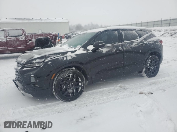2022 Chevrolet Blazer LT z VIN 3GNKBJR49NS174025, wystawiony jako Copart lot #88079315 z przebiegiem 34 388 mil mil oraz Szkoda całkowita • Salvage title. Historia ofert i sprzedaży dostępna na DreamBid. Obrazek 1.