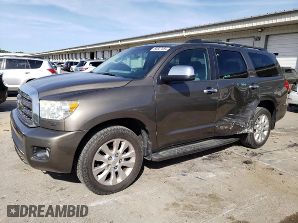 2008 Toyota Sequoia Platinum with VIN 5TDZY67A78S013175, listed as a Copart auction lot 60827084 with 25 mi miles and Salvage Title. Bid and sale history available at carsss.com. Image 1.