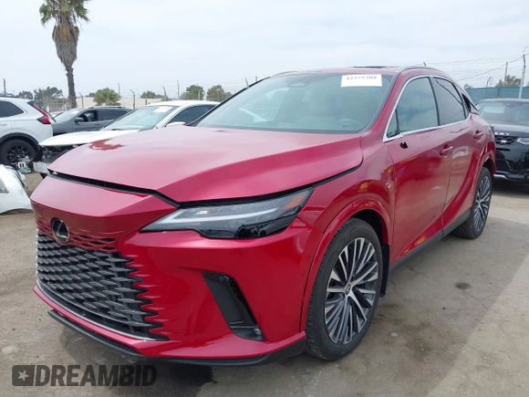 2023 Lexus RX 350h z VIN 2T2BBMCA9PC014179, wystawiony jako IAAI lot #42375208 z przebiegiem 9525 mil mil oraz . Historia ofert i sprzedaży dostępna na DreamBid. Obrazek 2.