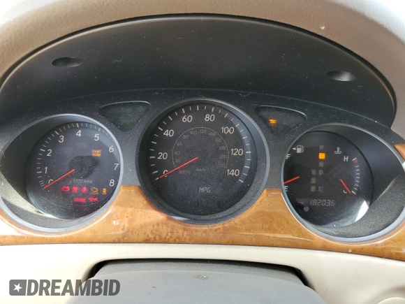 2005 Lexus ES 330 with VIN JTHBA30G655124626, listed as a Copart auction lot 65784814 with 182,036 mi miles and Salvage Title. Bid and sale history available at carsss.com. Image 9.