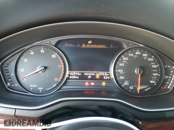 2020 Audi A5 Sportback Premium with VIN WAUANCF5XLA007074, listed as a Copart auction lot 37881754 with 62,914 mi miles. Bid and sale history available at carsss.com. Image 9.