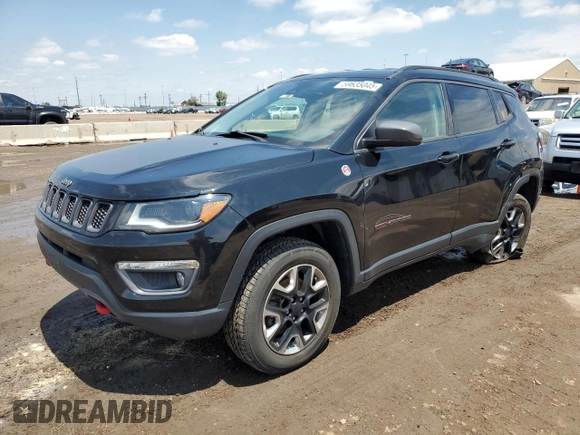 2017 Jeep Compass Trailhawk z VIN 3C4NJDDB4HT636215, wystawiony jako Copart lot #61841315 z przebiegiem 77 872 mil mil oraz Szkoda całkowita • Salvage title. Historia ofert i sprzedaży dostępna na DreamBid. Obrazek 1.