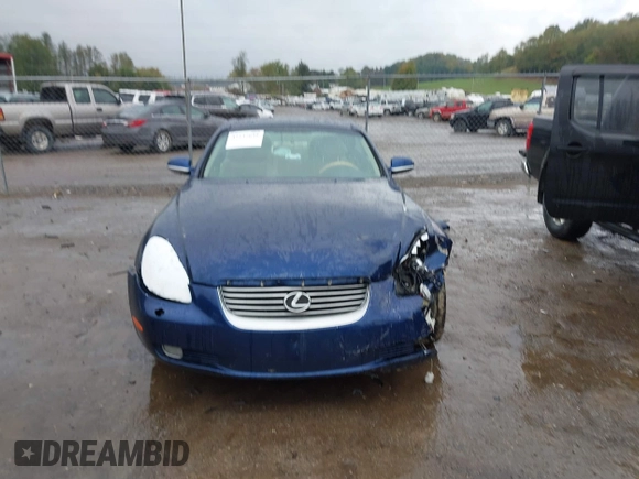 2002 Lexus SC 430 with VIN JTHFN48Y920019368, listed as a IAAI auction lot 37737625 with 155,987 mi miles and . Bid and sale history available at DreamBid. Image 13.