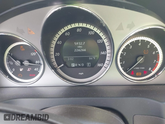 2011 Mercedes-Benz C C 300 Sport with VIN WDDGF5EB4BA470295, listed as a IAAI auction lot 41839983 with 226,266 mi miles. Bid and sale history available at carsss.com. Image 7.