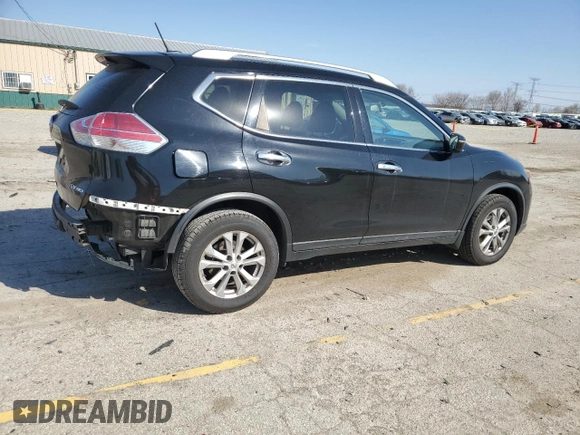 2015 Nissan Rogue SV with VIN KNMAT2MV2FP505065, listed as a Copart auction lot 51227225 with 155,998 mi miles and Salvage Title. Bid and sale history available at carsss.com. Image 3.
