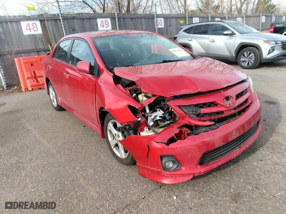 2012 Toyota Corolla L with VIN 2T1BU4EE0CC907527, listed as a IAAI auction lot 41871658 with 112,322 mi miles. Bid and sale history available at carsss.com. Image 1.