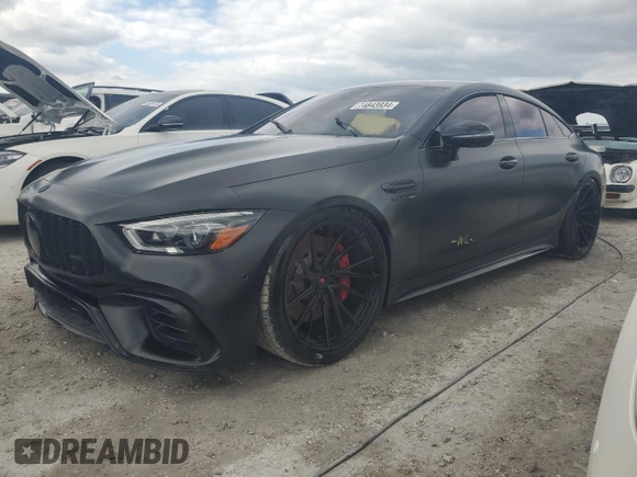 2019 Mercedes-Benz AMG GT 63 S z VIN WDD7X8KBXKA001960, wystawiony jako Copart lot #74843934 z przebiegiem Nie podano mil oraz Nie do naprawy • Non repairable. Historia ofert i sprzedaży dostępna na DreamBid. Obrazek 1.