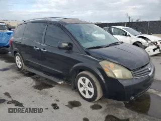 2007 Nissan Quest S with VIN 5N1BV28U47N137805, listed as a Copart auction lot 45397965 with 221,095 mi miles and Salvage Title. Bid and sale history available at carsss.com. Image 4.