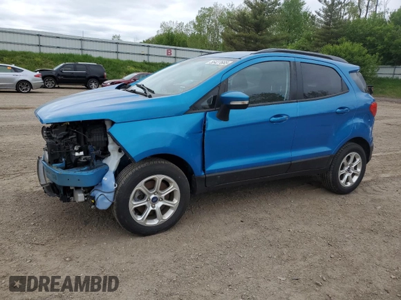 2019 Ford EcoSport SE z VIN MAJ3S2GEXKC267111, wystawiony jako Copart lot #56427685 z przebiegiem 58 956 mil mil oraz Tytuł czysty. Historia ofert i sprzedaży dostępna na DreamBid. Obrazek 1.