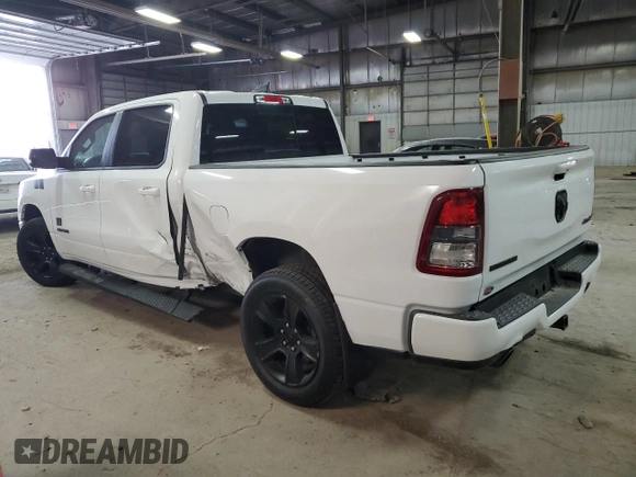 2022 Ram 1500 Big Horn with VIN 1C6SRFMT3NN391071, listed as a Copart auction lot 52592825 with 52,682 mi miles and Salvage title. Bid and sale history available at DreamBid. Image 2.