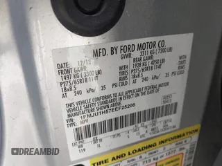 2014 Ford Expedition XLT with VIN 1FMJU1H57EEF25206, listed as a IAAI auction lot 42036120 with 169,105 mi miles and . Bid and sale history available at DreamBid. Image 9.