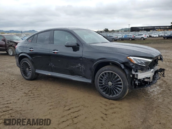 2024 Mercedes-Benz GLC with VIN W1NKJ4HB4RF165748, listed as a Copart auction lot 43227445 with 12,379 mi miles and Salvage Title. Bid and sale history available at carsss.com. Image 4.