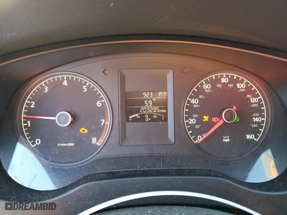 2011 Volkswagen Jetta Sedan SE w/Convenience with VIN 3VWDX7AJ8BM327238, listed as a Copart auction lot 48522375 with 203,285 mi miles and Salvage Title. Bid and sale history available at carsss.com. Image 9.