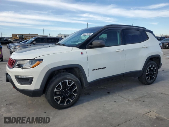 2020 Jeep Compass Trailhawk with VIN 3C4NJDDB3LT189398, listed as a Copart auction lot 88671285 with 75,672 mi miles and Salvage title. Bid and sale history available at DreamBid. Image 1.