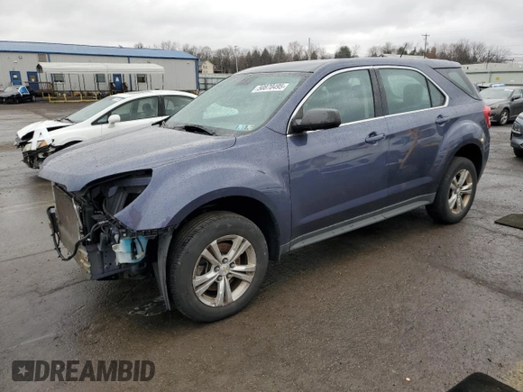 2013 Chevrolet Equinox LS with VIN 2GNALBEK5D6357048, listed as a Copart auction lot 50870495 with 115,582 mi miles and Salvage Title. Bid and sale history available at DreamBid. Image 1.
