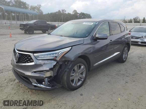 2020 Acura RDX w/Advance Pkg with VIN 5J8TC1H78LL017788, listed as a Copart auction lot 72232264 with 39,056 mi miles and Salvage Title. Bid and sale history available at carsss.com. Image 1.