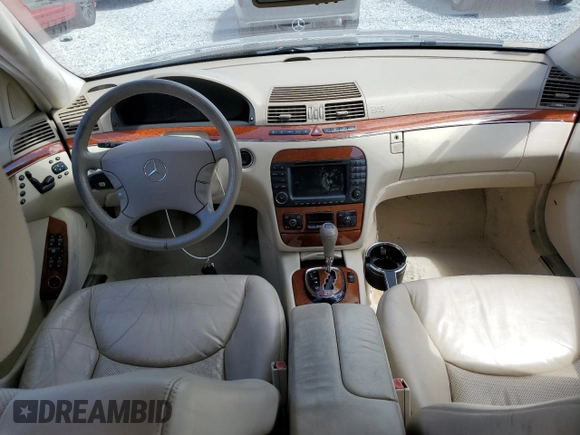 2003 Mercedes-Benz S 430 z VIN WDBNG70J93A351831, wystawiony jako Copart lot #52706965 z przebiegiem Nie podano mil oraz Nie do naprawy • Non repairable. Historia ofert i sprzedaży dostępna na DreamBid. Obrazek 8.