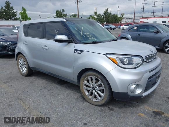 2018 Kia Soul + with VIN KNDJP3A55J7610187, listed as a IAAI auction lot 42121752 with 65,204 mi miles. Bid and sale history available at carsss.com. Image 1.
