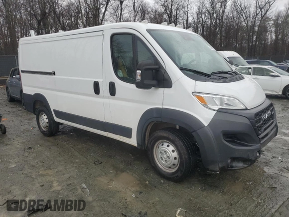 2023 Ram ProMaster Cargo with VIN 3C6LRVAG6PE576888, listed as a Copart auction lot 43556075 with 18,329 mi miles and Salvage Title. Bid and sale history available at DreamBid. Image 4.