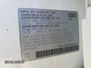 2021 Audi Q3 Premium with VIN WA1AUCF32M1064627, listed as a Copart auction lot 50900513 with 35,718 mi miles. Bid and sale history available at carsss.com. Image 13.