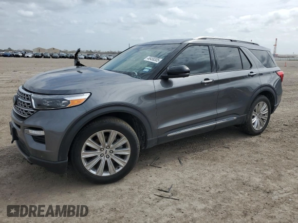 2023 Ford Explorer Limited with VIN 1FMSK7FH1PGA15693, listed as a Copart auction lot 46458305 with 35,295 mi miles and Salvage Title. Bid and sale history available at carsss.com. Image 1.