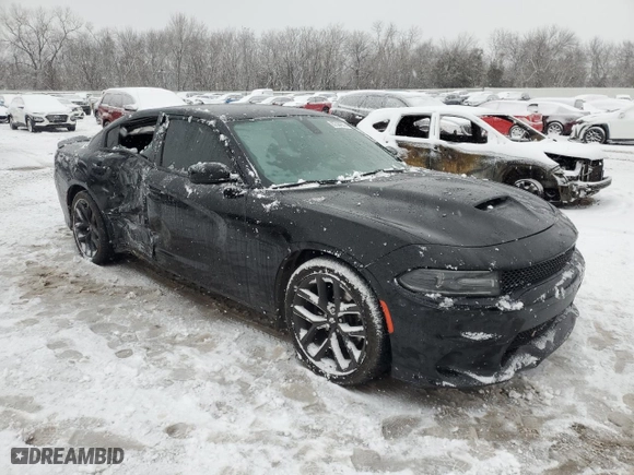2019 Dodge Charger R/T with VIN 2C3CDXCT1KH523238, listed as a Copart auction lot 87584935 with NaN miles and Salvage Title. Bid and sale history available at carsss.com. Image 4.