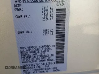 2025 Nissan LEAF SV Plus with VIN 1N4CZ1CV7SC561383, listed as a Copart auction lot 77488484 with 1,565 mi miles and Salvage Title. Bid and sale history available at carsss.com. Image 13.