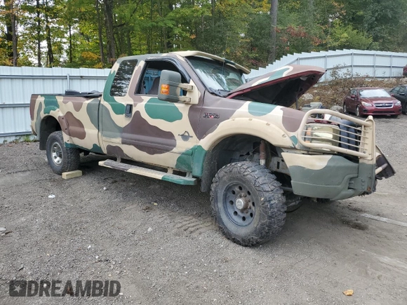 2001 Ford F-250 XL with VIN 1FTNX21F51EA21401, listed as a Copart auction lot 71724304 with Not Provided miles and Salvage Title. Bid and sale history available at DreamBid. Image 4.