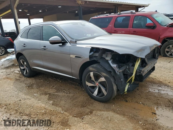 2021 Jaguar F-Pace S with VIN SADCJ2EX1MA675503, listed as a Copart auction lot 46350205 with 37,645 mi miles and Salvage title. Bid and sale history available at DreamBid. Image 4.