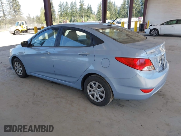 2013 Hyundai Accent GLS with VIN KMHCT4AE9DU556629, listed as a IAAI auction lot 42107644 with 152,274 mi miles. Bid and sale history available at carsss.com. Image 3.